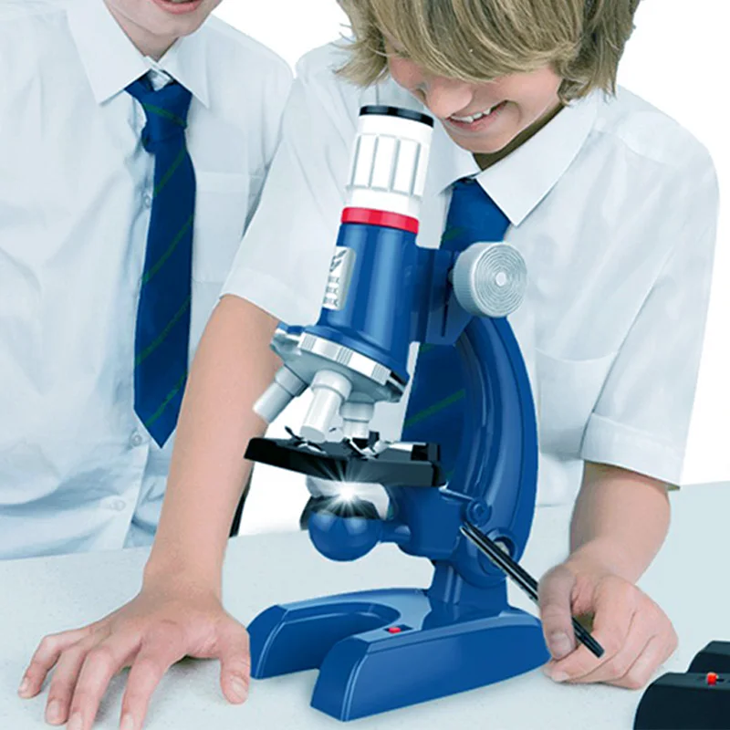 Mikroskop Kit Lab Led 1200X Homeschool Znanost Izobraževalne Igrače Darilo Rafinirano Biološki Mikroskop Za Otroke Otrok