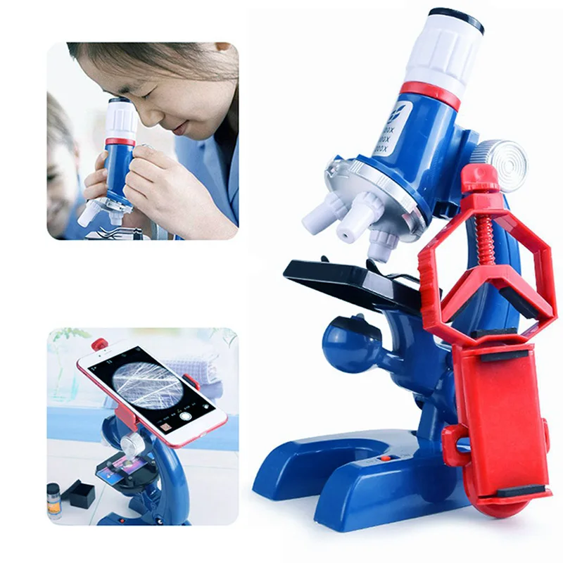 Mikroskop Kit Lab Led 1200X Homeschool Znanost Izobraževalne Igrače Darilo Rafinirano Biološki Mikroskop Za Otroke Otrok
