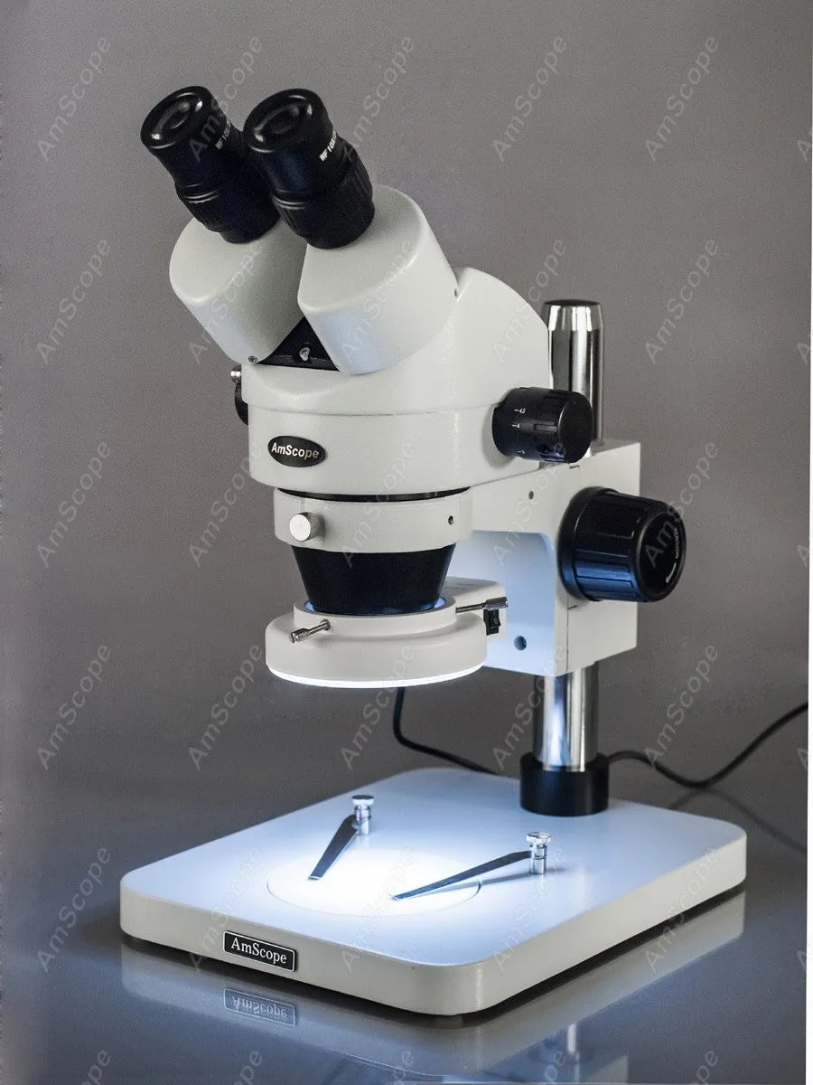 Mikroskopi z lomno Stereo Mikroskop--AmScope Dobave 7X-45X Zoom Power Pregled mikroskopi z lomno Stereo Mikroskop z 144-LED Luči