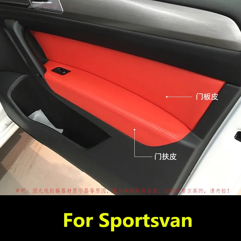 Mikrovlaken Usnje Interiro Vrata Plošča +Armrest Kritje Za Volkswagen Golf Sportsvan AAB065