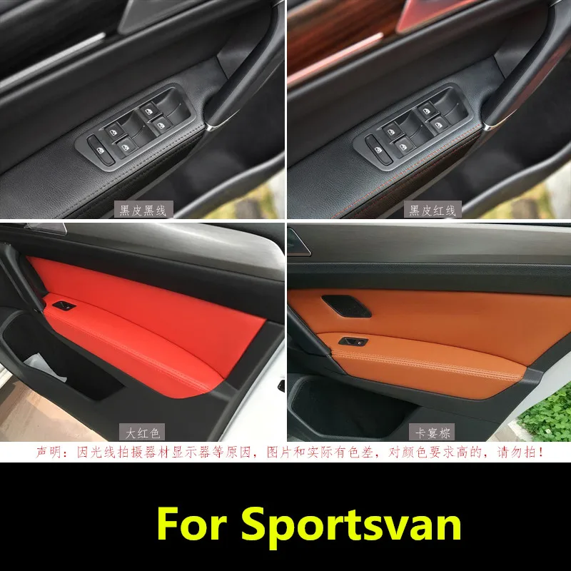 Mikrovlaken Usnje Interiro Vrata Plošča +Armrest Kritje Za Volkswagen Golf Sportsvan AAB065