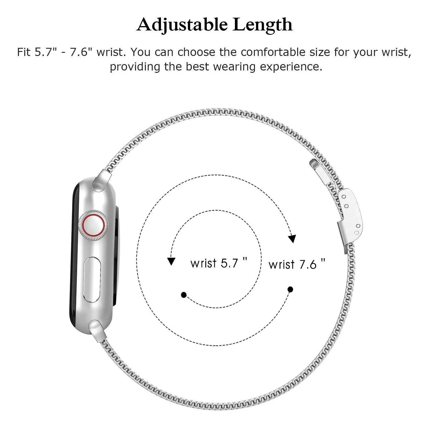 Milanese Zanke Traku Za apple watch 6 5 4 3 se Kovinski očesa pasu zapestnica iWatch band 44 42mm za apple watch trak 40 mm 38 mm