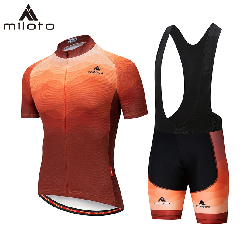 MILOTO kolesarski dres komplet 2019 MTB Kolo Kolo Dihanje hlače Oblačila Ropa Ciclismo Bicicleta triatlon uniforme ciclismo