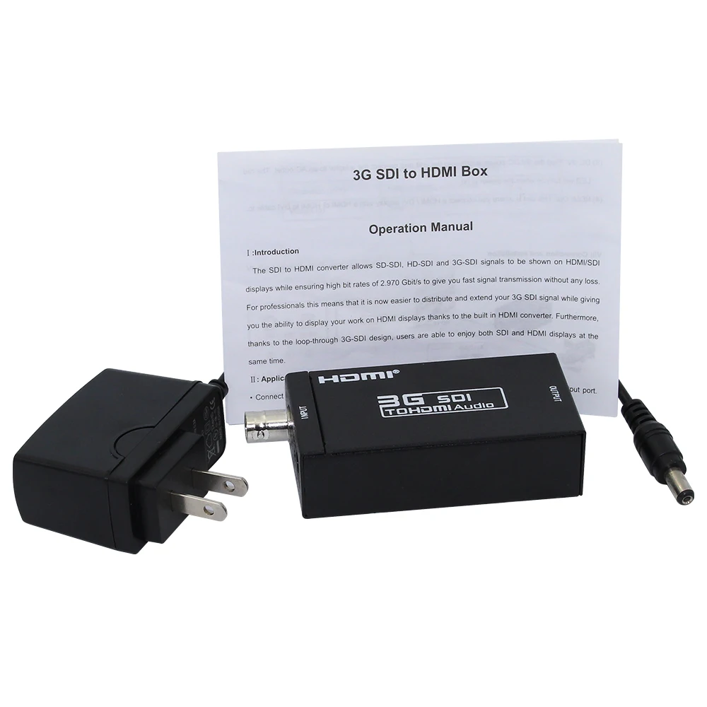 Mini 3G-SDI, da HDMI Video Audio Converter Ac + DC 5V 1A Adapter KRALJESTVU Plug ali NAS Plug ali eu plug