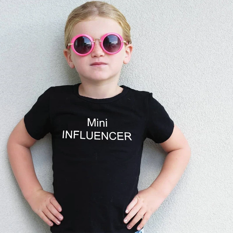 Mini Influencer Malčka Otrok Priložnostne Vrhovi & Tees Dojencek Dekliška Oblačila, Otroška Oblačila Modni Slog T-majice za Fantje Dekleta