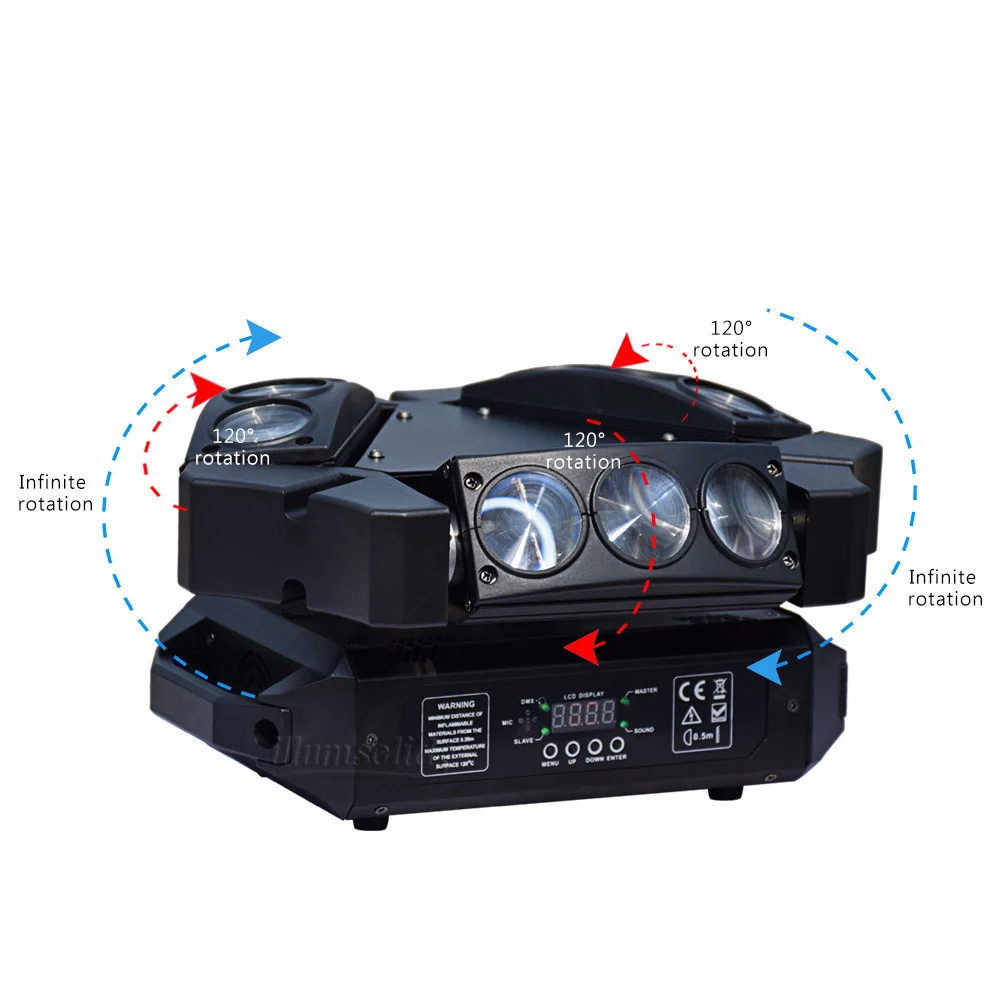 MINI LED 9x12W LED Spider Light RGBW DMX Fazi Osvetlitev Dj LED Pajek Gibljive Glave Žarek Svetlobe