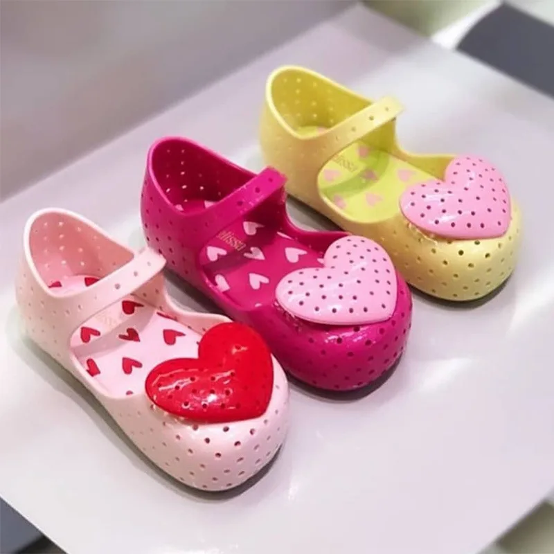 Mini Melissa Moda Dekleta Sladkarije čevlji Otroci Srce za Otroke Poletni sandali Baby valentinovo mini melissa čevlji SH19099