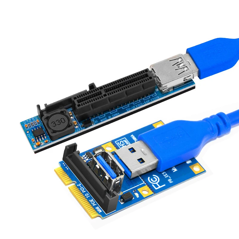 Mini PCIE, da PCI-E X4 Reža za Kartico Riser Adapterja RAČUNALNIK Grafično Kartico Priključek z 60CM USB3.0 Podaljšek PCI Express Riser