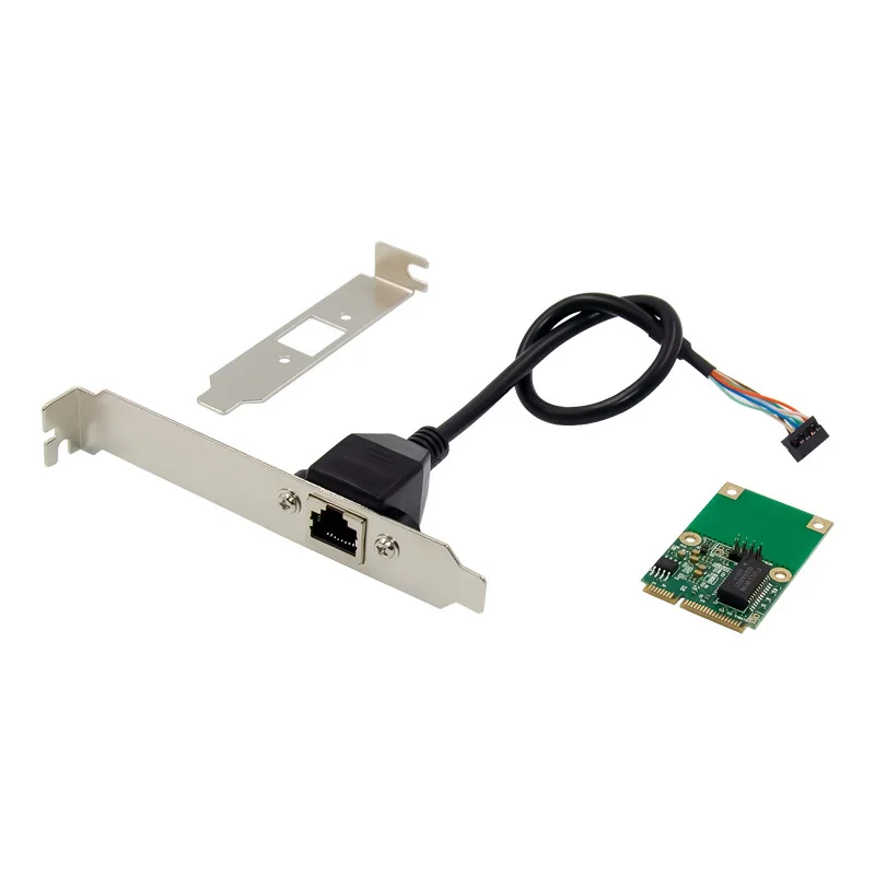 Mini PCIe LAN strežnik omrežna kartica Intel I210AT GbE Ethernet RJ45 adapter za kartico 1000m mini pci-e pretvornik dual port gibabit