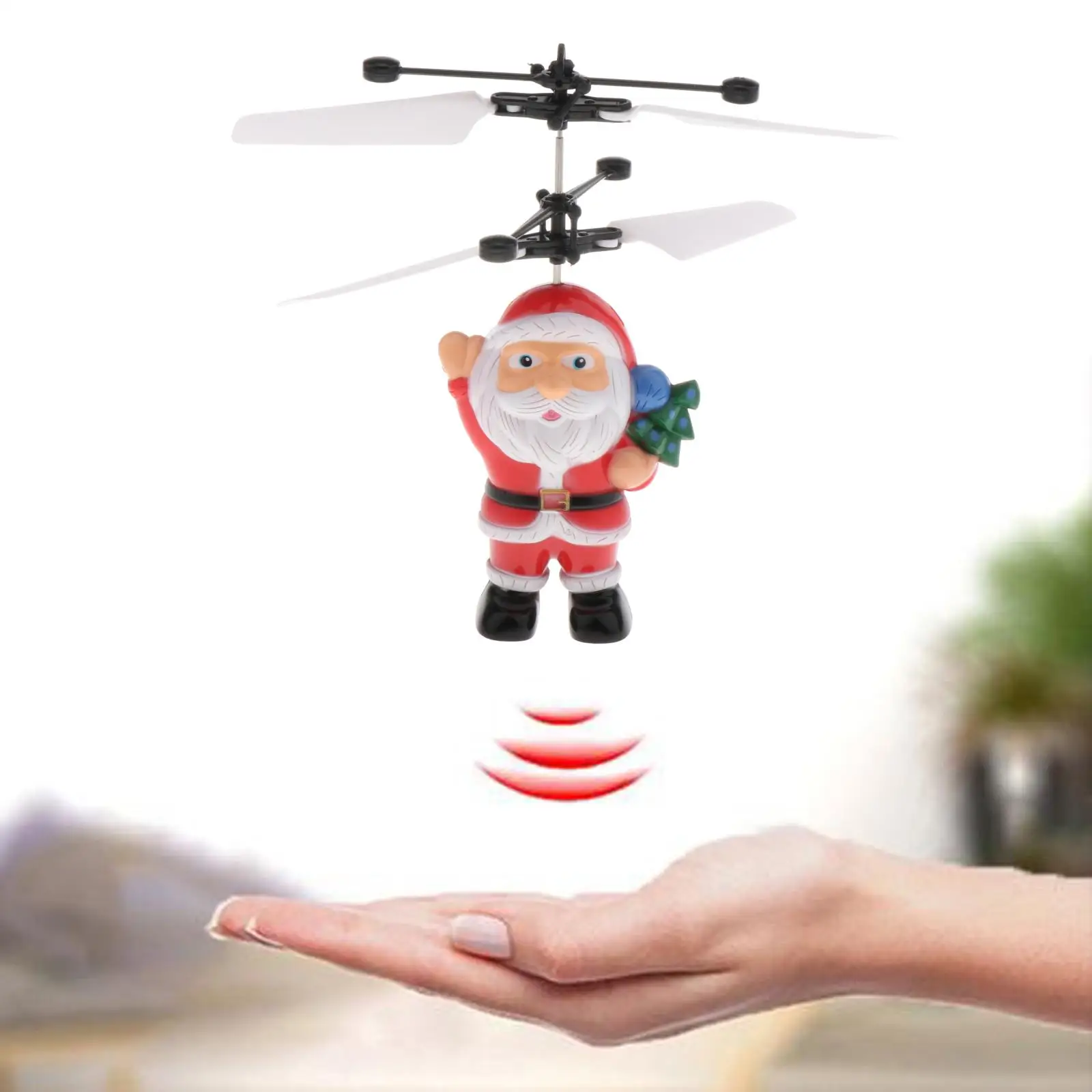 Mini Santa Claus Slika Infrardeči Senzor Helikopter RC Brnenje letenje indukcijske Strani, ki Plujejo pod Igrača za Otroke Darila