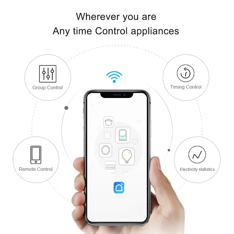 Mini Smart Stikalo WiFi Brezžični EU/FR 16A Vtič v Vtičnico in Vtičnico Remote Control Deluje Z Google Doma IFTTT Alexa Smart Življenje