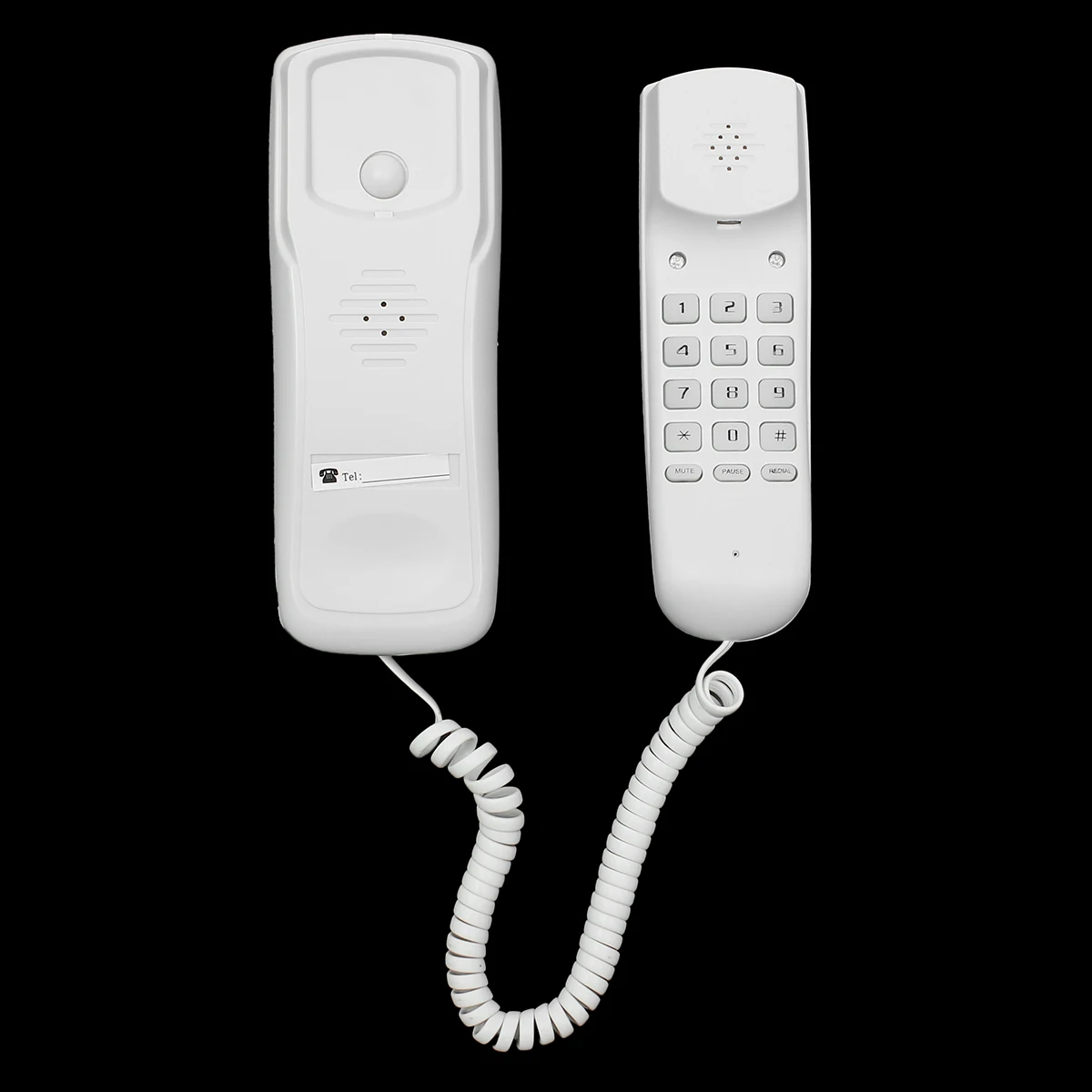 Mini Stensko Telefonsko strip telefon Home Office Hotel Namizje Stacionarnega Telefona Bela/Črna nadzor Glasnosti DC 48V