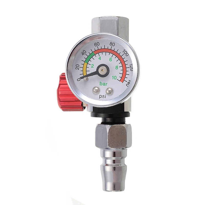 Mini Zraka Regulator Ventil Orodje Plinski manometer w/ Šoba Za Trajno Učinkovito Merjenje Tlaka Spray Tool Mayitr