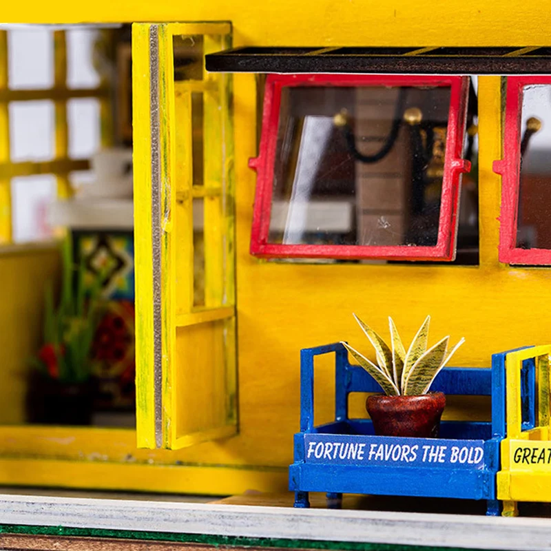 Miniaturne Posode Lutke Za Vgradnjo Diy Lutka Hiša Pohištvo Miniature Lesena Hiša Za Odrasle Božična Darila, Igrače Za Otroke