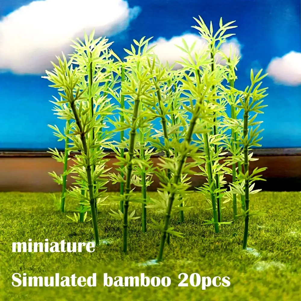 Miniaturni Simulirani bambusa Scene Model Drevo Materialov DIY Potrošni material za Vlak Pesek Tabela Stavbe