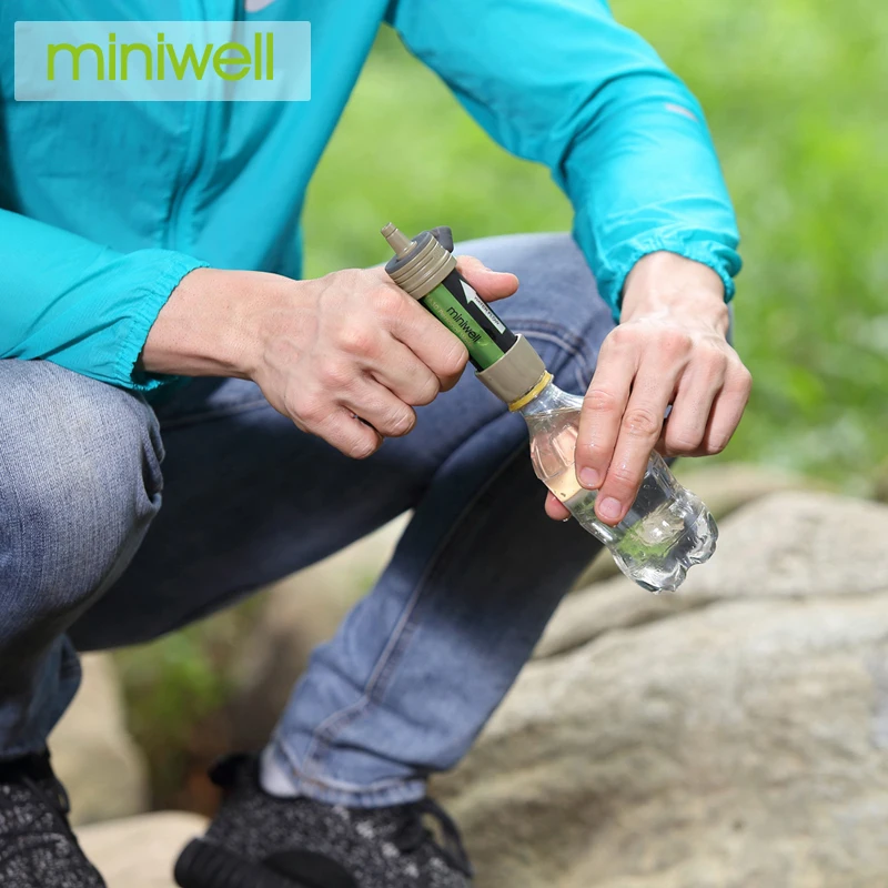 Miniwell Prostem Preživetje Sili Kartuše Vodni Filter Čistilec filter dodatna oprema za kampiranje, pohodništvo
