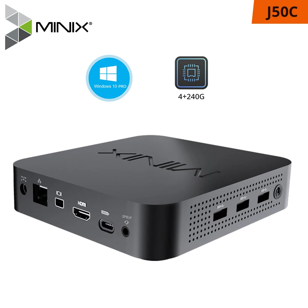 MINIX MINI PC NEO J50C-4 Uradni WINDOWS 10 PRO SERIJE Pentium Srebro J5005 TV BOX DDR4 4GB/64GB HD sem 2.0 standard Vesa Mount MINI PC