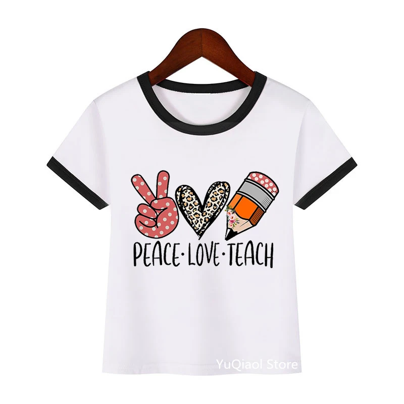 Mir, ljubezen homeschool print majica s kratkimi rokavi dekliška fantje kawaii otroci oblačila smešno grafični dekleta tshirt fantje t-shirt poletje vrhovi na debelo