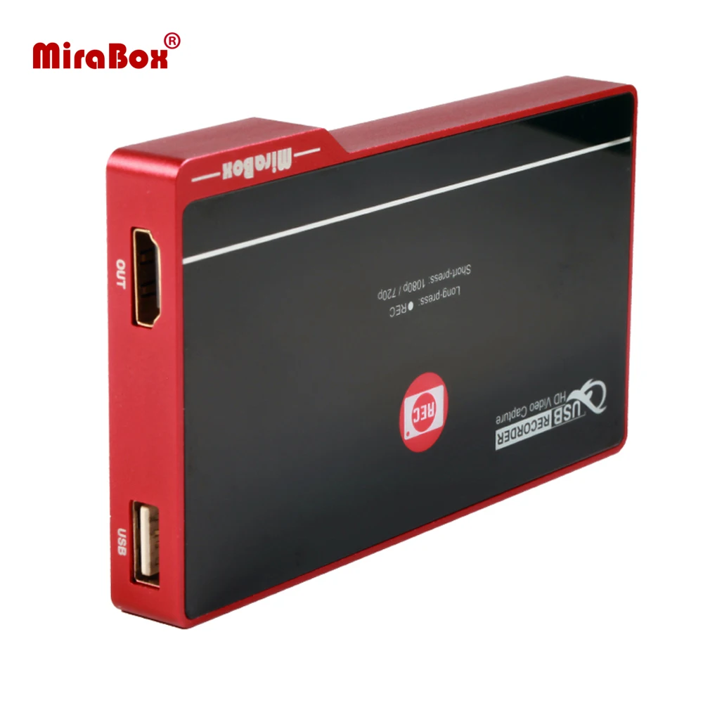 MiraBox PnP Video Grabežljivac Touch kontrole HDMI Zajem Zaslona Diktafon z Avdio izhod za YouTube, Netflix Online Tečaj
