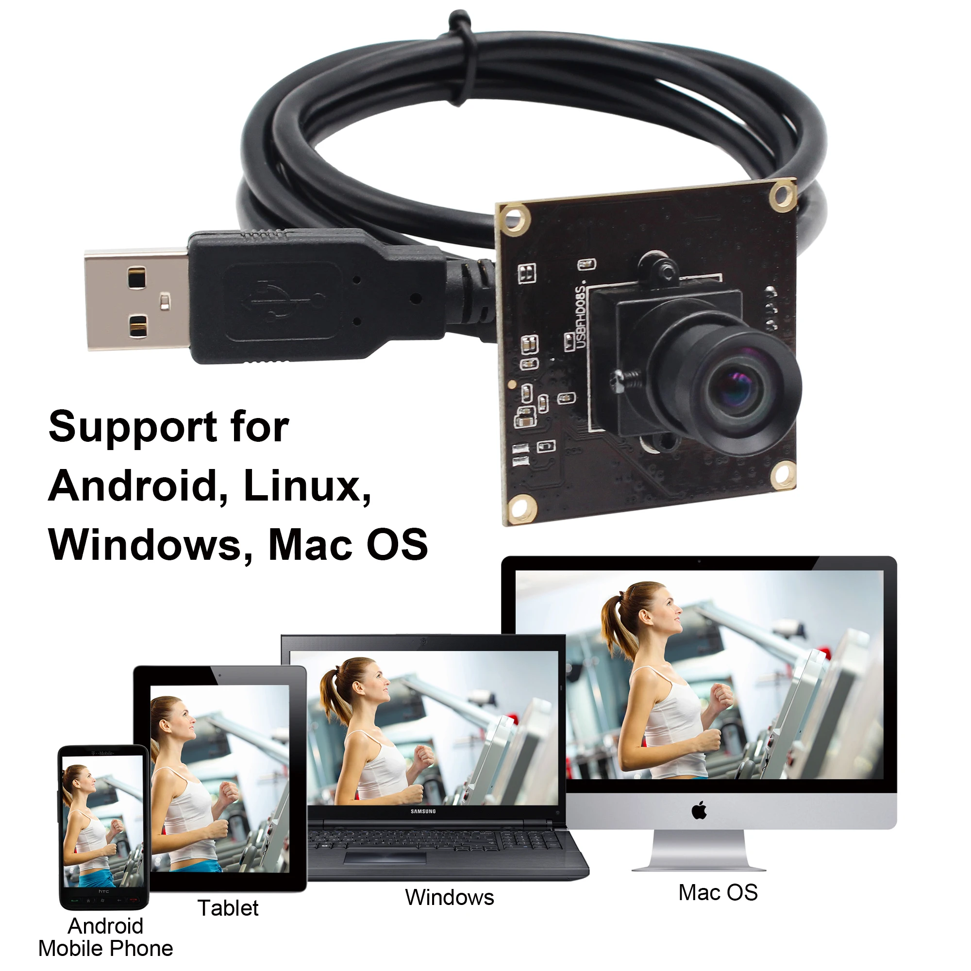 MJPEG 60fps/ 120fps /260fps Visoke hitrosti deformacije Objektiv CMOS OV4689 USB 2.0 Modula Kamere za Android, Linux, Windows, MAC OS
