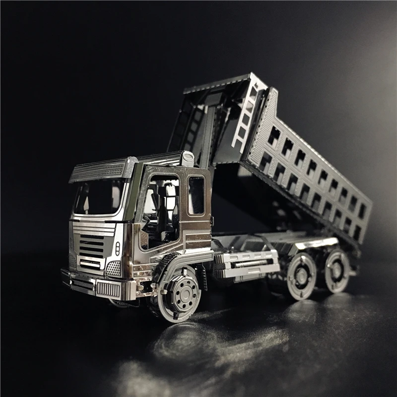 MMZ MODEL NANYUAN 3D Kovinski puzzle Self-Dump Truck Inženiring vozila Sestavljanje Modela DIY 3D Laser Cut Model puzzle igrača za odrasle
