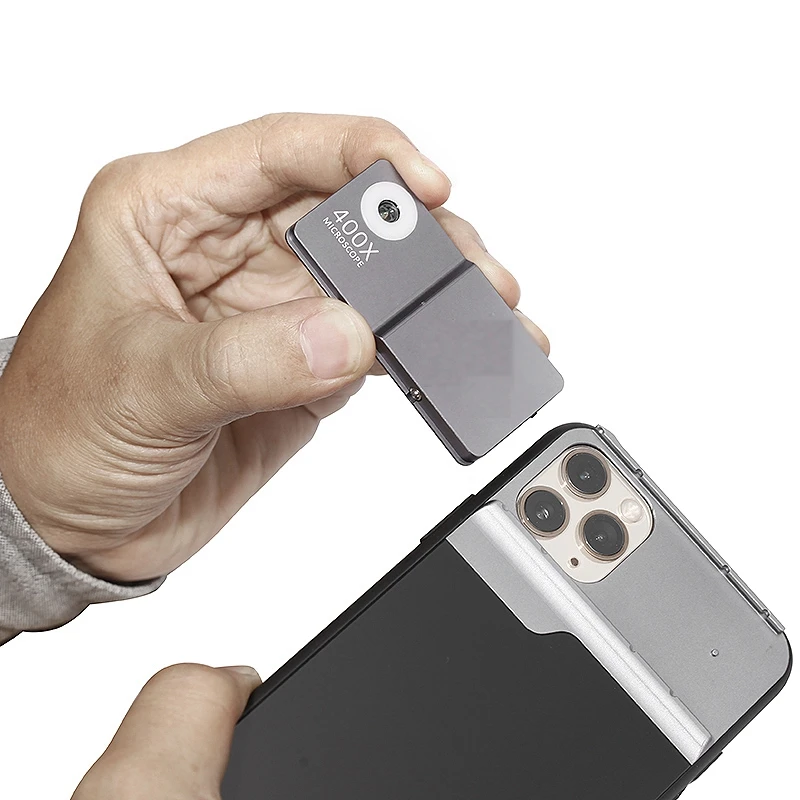 Mobilni Telefon Mikroskopom Glavo, Zaščitna torbica za iPhone11Pro Max 400X-Krat Objektiv Mobilni Telefon Telefoto Objektiv Kamere Zoom Objektiv
