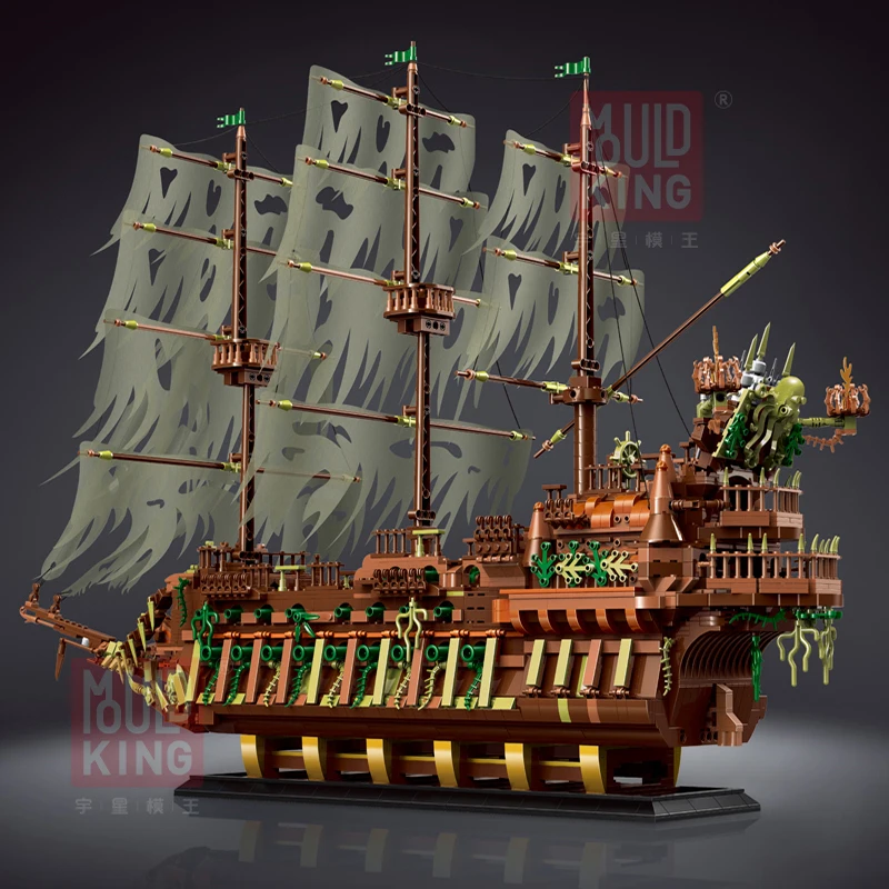 MOC Mesto Moive Serije Leteči Holandec Ladje Model gradniki Pirati Karibi Čoln Opeke Izobraževalne Otroci Igrače Fit 71042