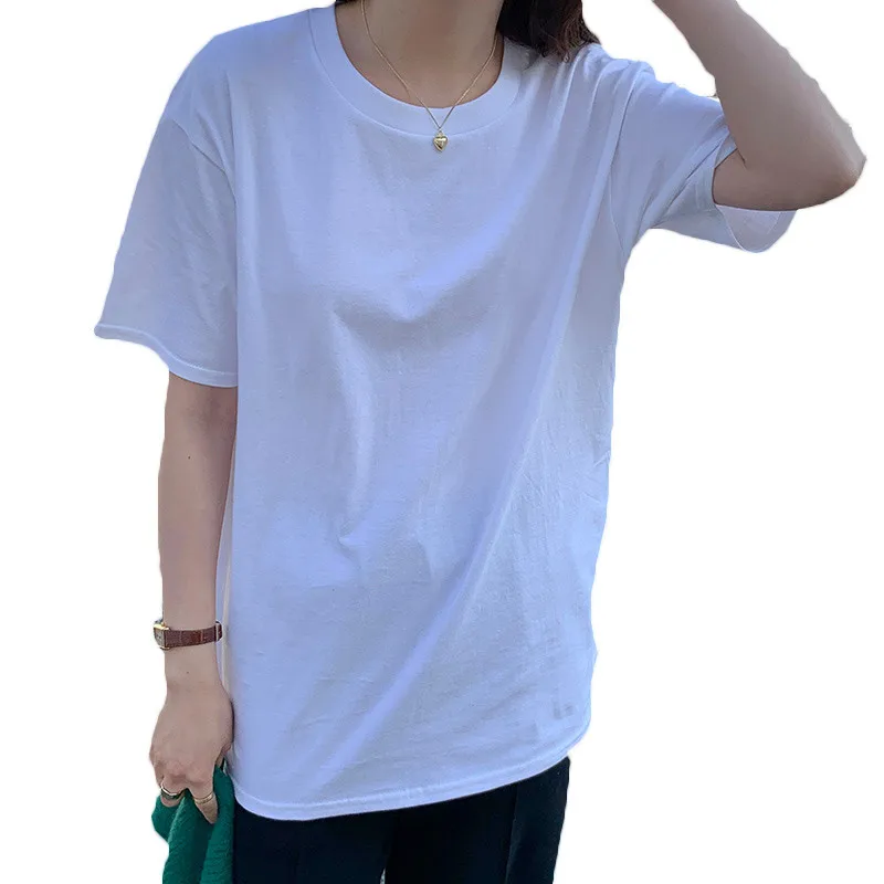 Moda Belo Kratek sleeved majica s kratkimi rokavi Ženske Pomlad Poletje Obleko 2021 Nova Ohlapna Bombažna Majica s kratkimi rokavi moški Top 230A