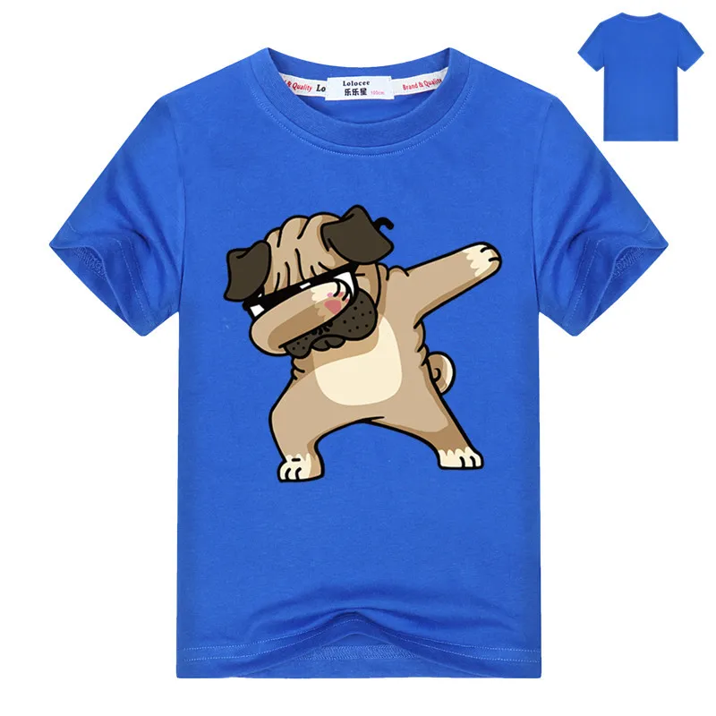 Moda Dabbing Pug Otrok Bombaža T-Shirt Najnovejši Fant/Punca/Dojenček Zabavne Majice Dabbing Samorog/Pes/Panda Vrhovi Tee