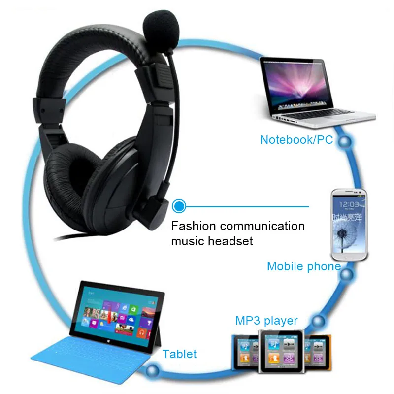 Moda Dobre Kakovosti Igre Stereo Igralec Gaming Slušalke Slušalke Slušalke Čelada Cosque z Mic za PC Računalnik, Telefon, MP3, Laptop