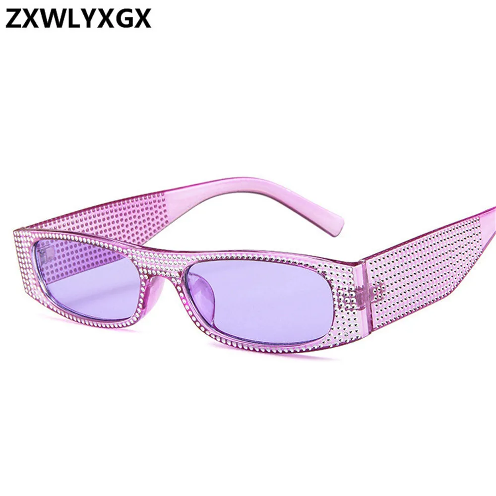 Moda kvadratek sončna očala ženske imitacije diamond sončna očala Retro očala Za Žensko Odtenki Ogledalo UV400 Oculos De Sol
