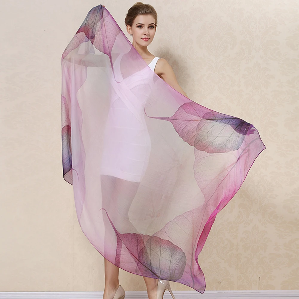 Moda Natisnjeni Pravi Svileni Šal 2020 NEW Visoke Kakovosti Mulberry Svile Velika Velikost Rute Šali Za Ženske, Darilo FW216