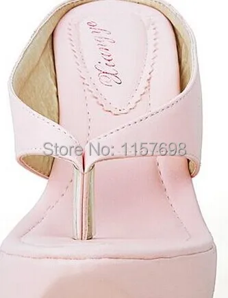 Moda navaden modne platforme ženske čevlje flip-flop copate klini ultra visoke pete sandala plus velikost 12