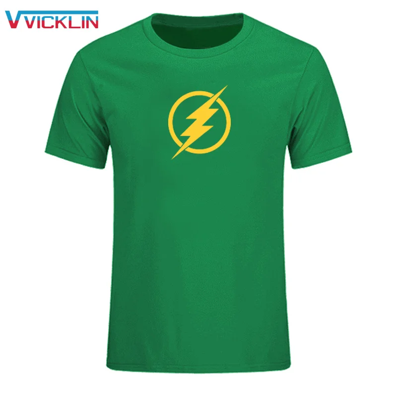 Moda Nov Prihod Flash Star Labs Fluorescentna Odsevni Logo Natisnjena Mens T Shirt Kratek Rokav Bombaž Vrh Tees