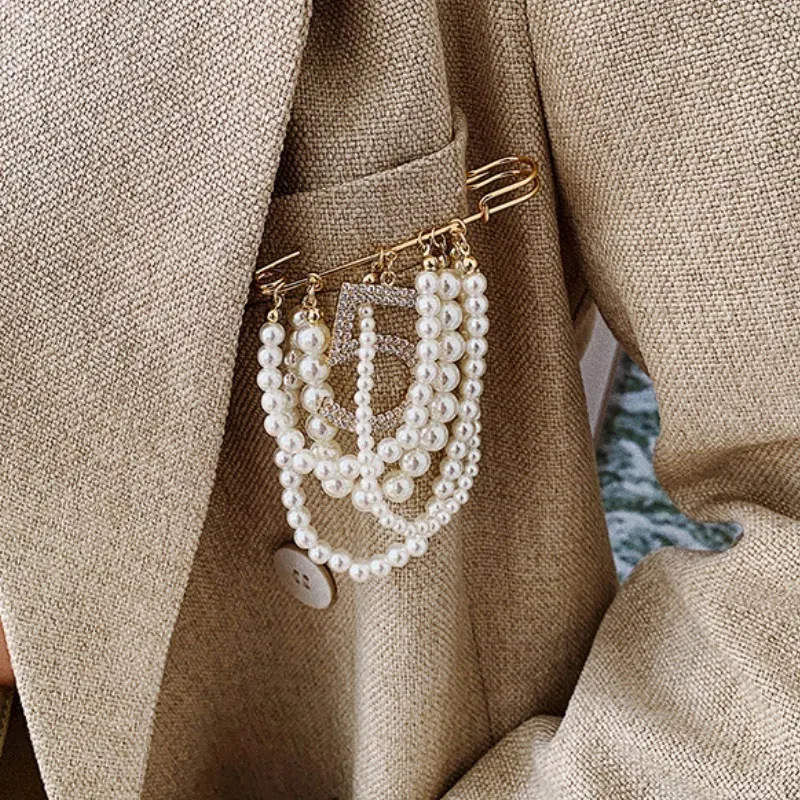Moda Pearl Slika 5 Tassel Broška Big Pin Corsage Zahodni Skupščine Dekoracijo