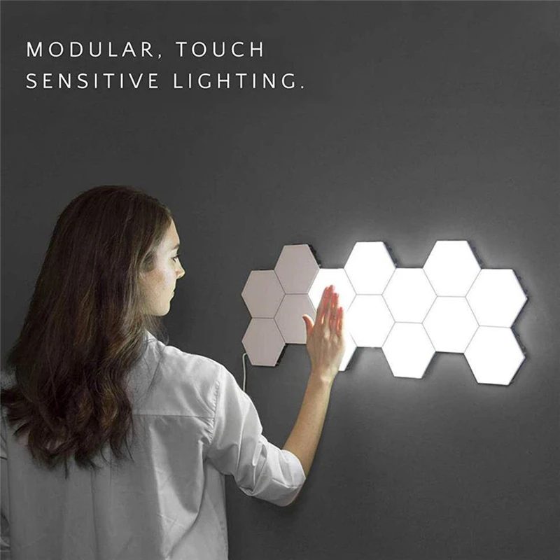 Moda Quantum lučka Light touch senzor Nočne luči LED Parcelo svetlobe Magnetni modularni dotik stene lučka Ustvarjalni dom Dekor