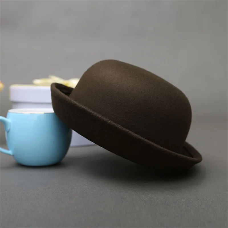 Moda Starš-otrok bowler klobuk Jazz Klobuk Fedoras Chapeau Fedora klobuki za Otroke formalno skp