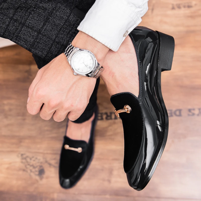 Moda svate moških loafers čevlji moški žamet čevlji moški zdrsne na klub, obleko čevlje dihanje moške stanovanj moccasins L4