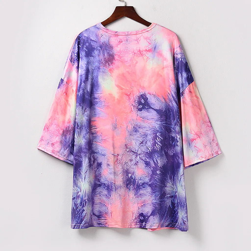 Moda Tie-Dye Tiskanja Jopico Bluzo Šifon Plaži Kimono Prikriti Priložnostne Poletje Dame Vrhovi Ženske Ženske Pol Rokav Blusas
