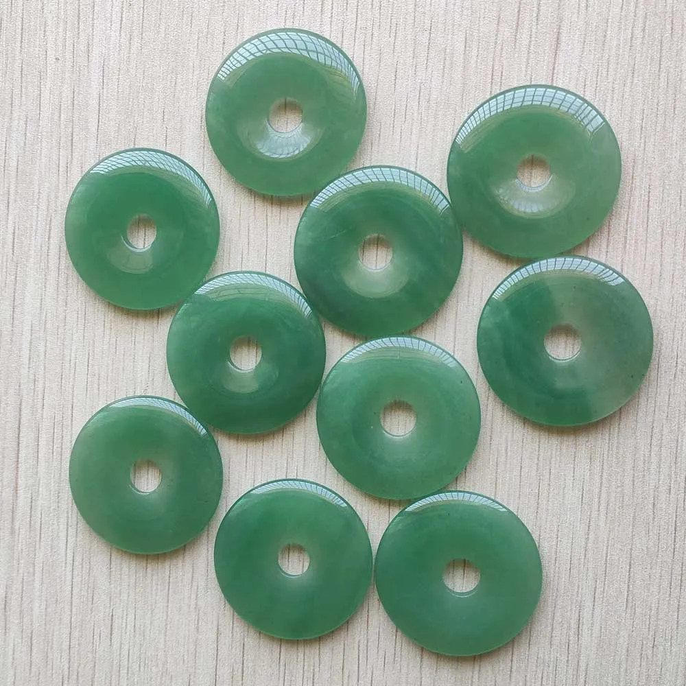 Moda visoko kakovostne naravne zelene aventurine krog krog čarobne gumbe kroglice obeski 40 mm za nakit, izdelava 10pcs/veliko debelo