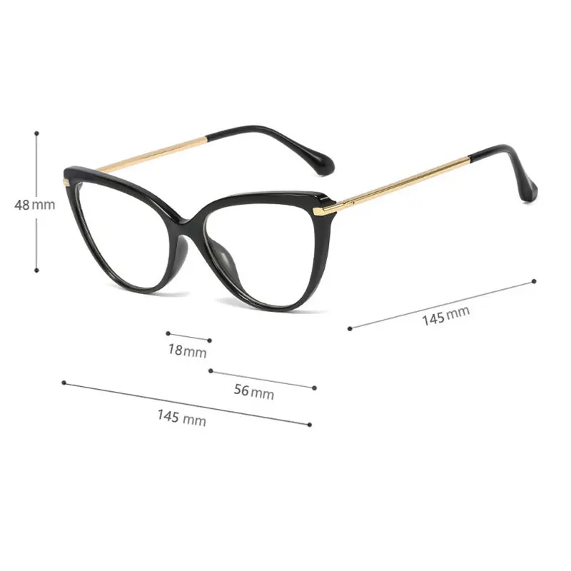 Moda Za Modro Svetlobo, Blokiranje Presbyopia Očal Okvir Ženske Mačka Oči Obravnavi Očala Ženske 2020 Računalnik Z Dioptrije +2 +2.5 +5