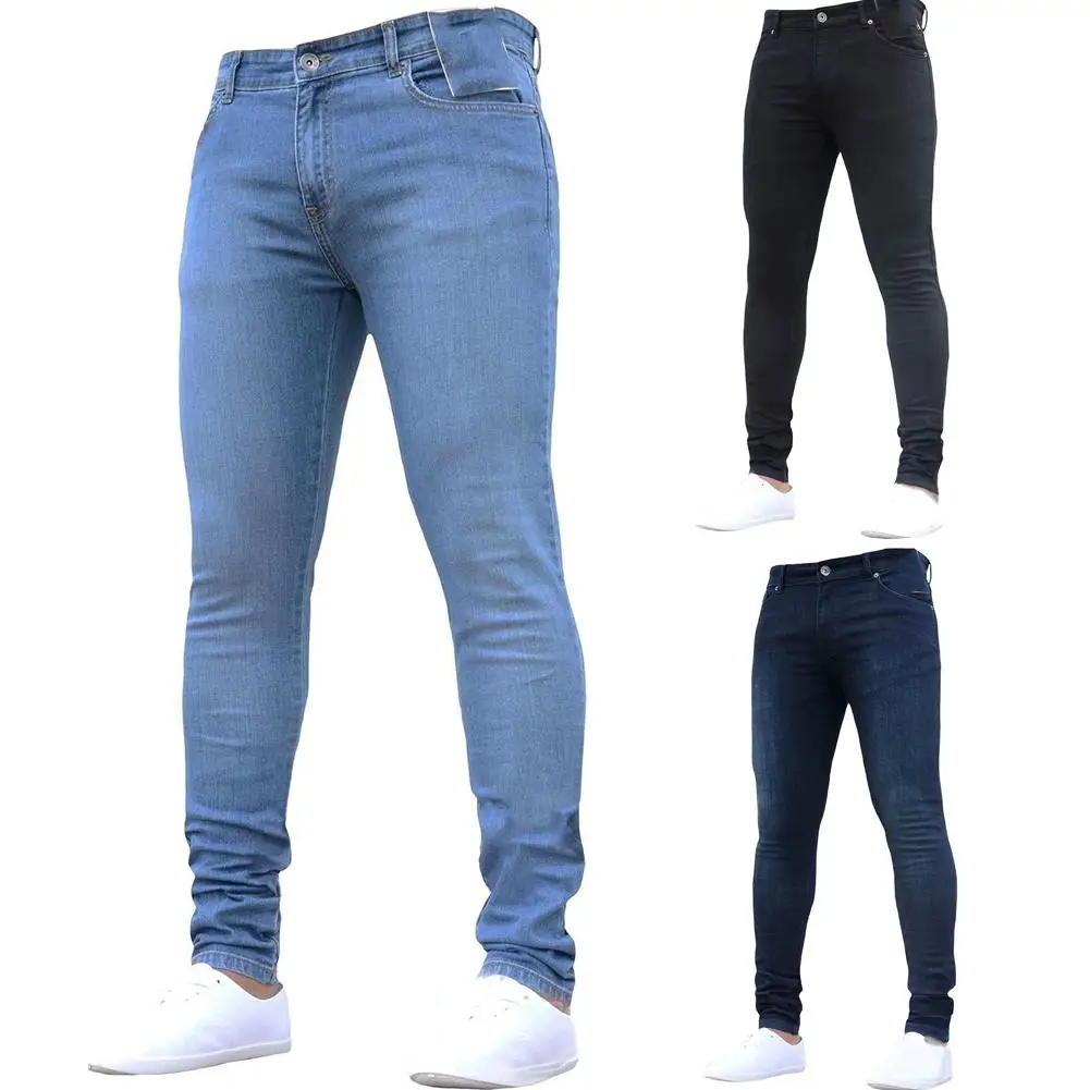 Moda za Moške Skinny Jeans Traper Hlače, Dokolenke Dolge Hlače Pomladi, Jeseni