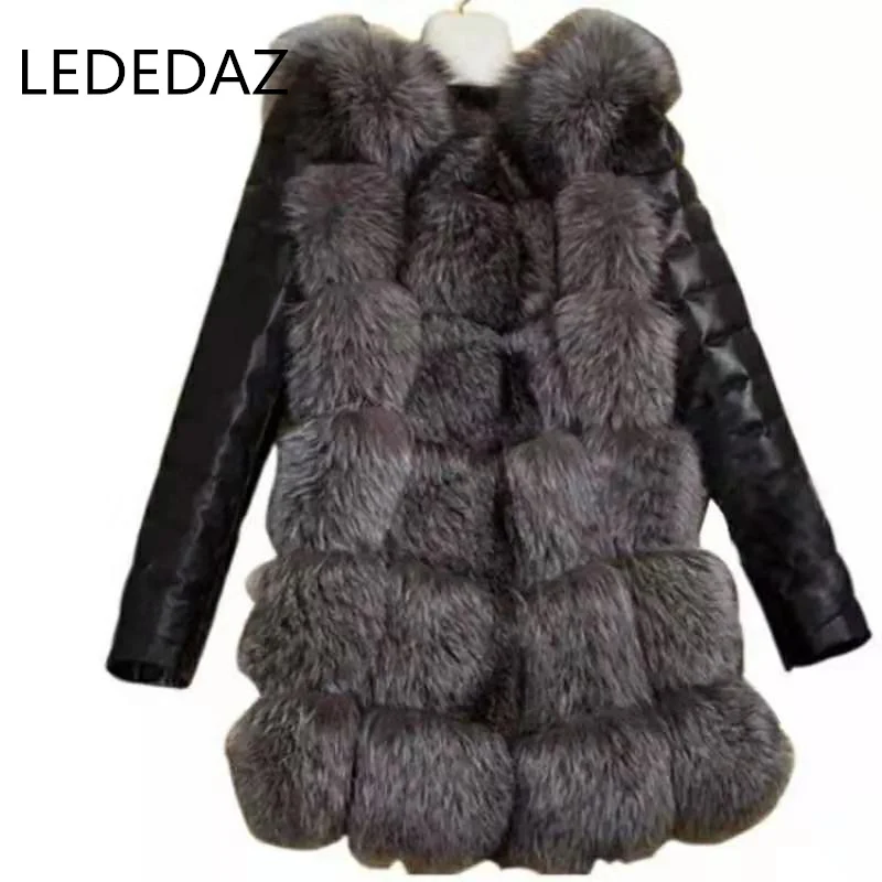 Moda za Ženske Faux Kotlovec Suknjič Krznen Teddy-Coat Plus Velikosti Debele & Toplo Ženske Jesenski in Zimski Specializiranimi za umetno Krzno Plašč Peludos Mujer 4XL