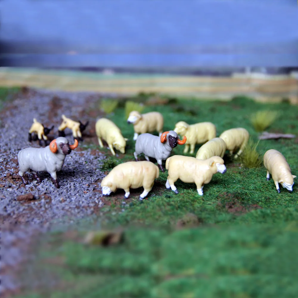 Model 1:32 Ovce Mini Kozo Kmetiji lopov, Za Ležeči Železniški Postavitev