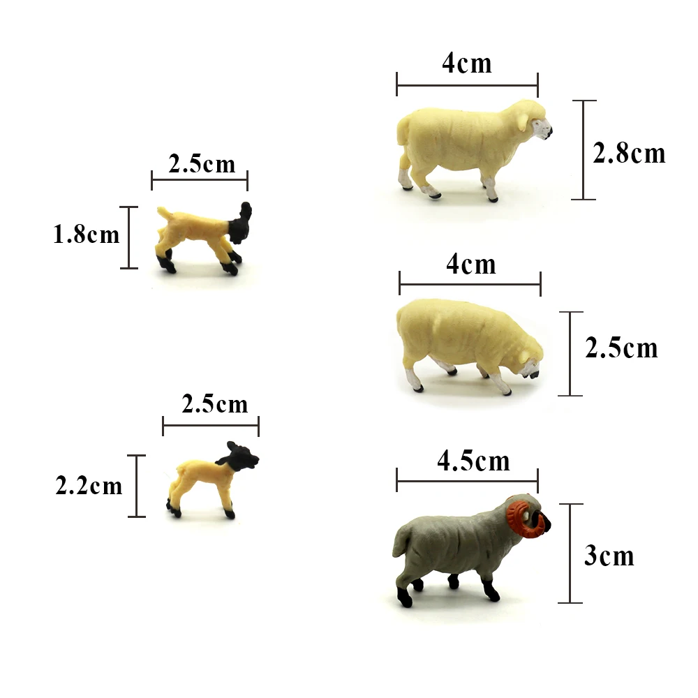 Model 1:32 Ovce Mini Kozo Kmetiji lopov, Za Ležeči Železniški Postavitev