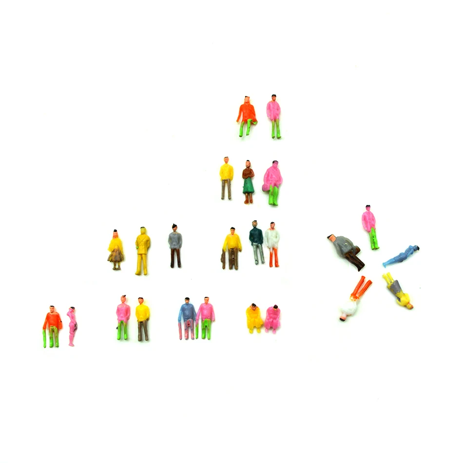 Model Slika Barvo Ljudi 1:100-200 obsega Miniaturni Barvo Ljudi za Diorama Pokrajino, zaradi Česar se Postavitev 100 kozarcev