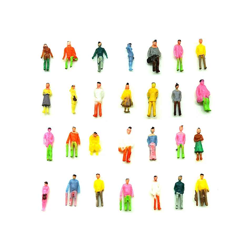 Model Slika Barvo Ljudi 1:100-200 obsega Miniaturni Barvo Ljudi za Diorama Pokrajino, zaradi Česar se Postavitev 100 kozarcev