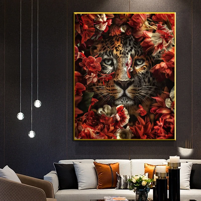 Moderne Stenske Platno Slikarstvo Živali Umetnost Plakatov Tiskanje Tiger, Leopard Doma Stenske Slike za Dnevni Sobi Doma Steno Cuadros Dekor