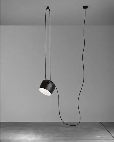 Moderni industrijski likalnik pajek boben obesek luči black vzmetenje svetilka bar, dnevna soba viseče luči svetilke svetilke