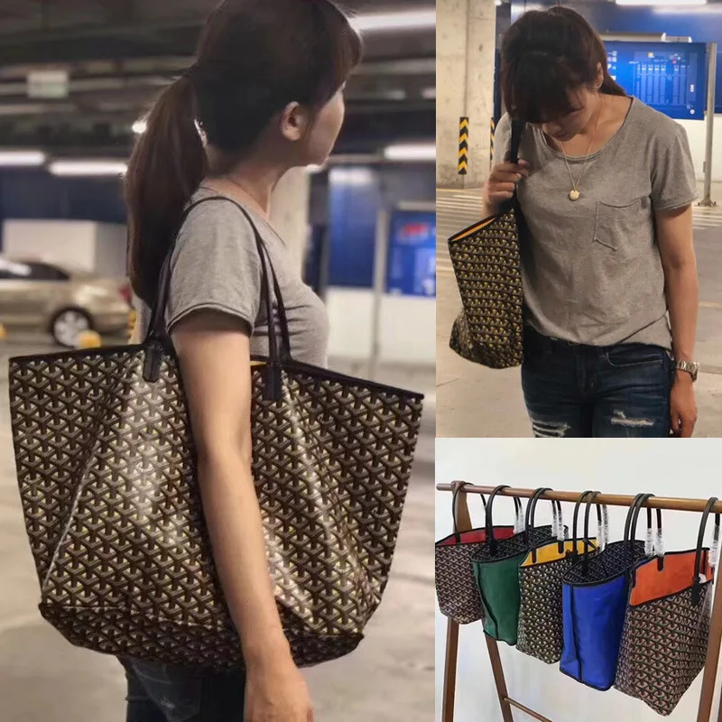 Modna high-end zasnovo tkanine z usnje, dvostranski uporabni tote vrečko, magic color 3D učinek, velike zmogljivosti, nakupovalna torba